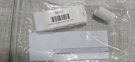 Imagem de Conj. elemento filtrante ; p/analisador gás oxigênio ; GreenInstruments ; mod. G3600 /G3601 ;