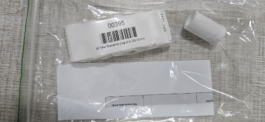 Imagem de Conj. elemento filtrante ; p/analisador gás oxigênio ; GreenInstruments ; mod. G3600 /G3601 ;