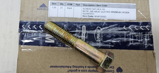 Imagem de Parafuso específico ; do flange ; p/turbina a gás GE ; modelo 7FA ; material em aço liga ;